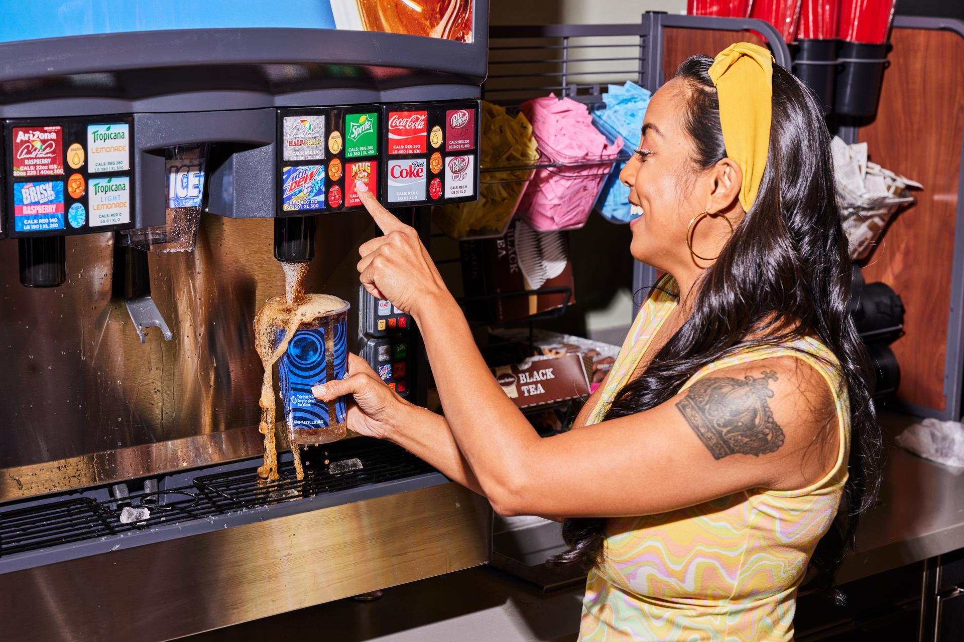 softserve drinks overflowing cup