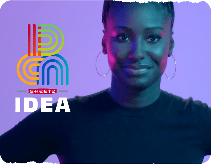 woman posing in front of a purple background for the IDEA initiative